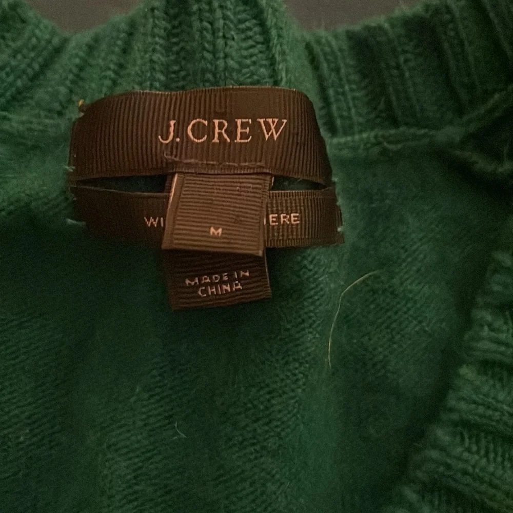Women’s medium v neck J. Crew green sweater